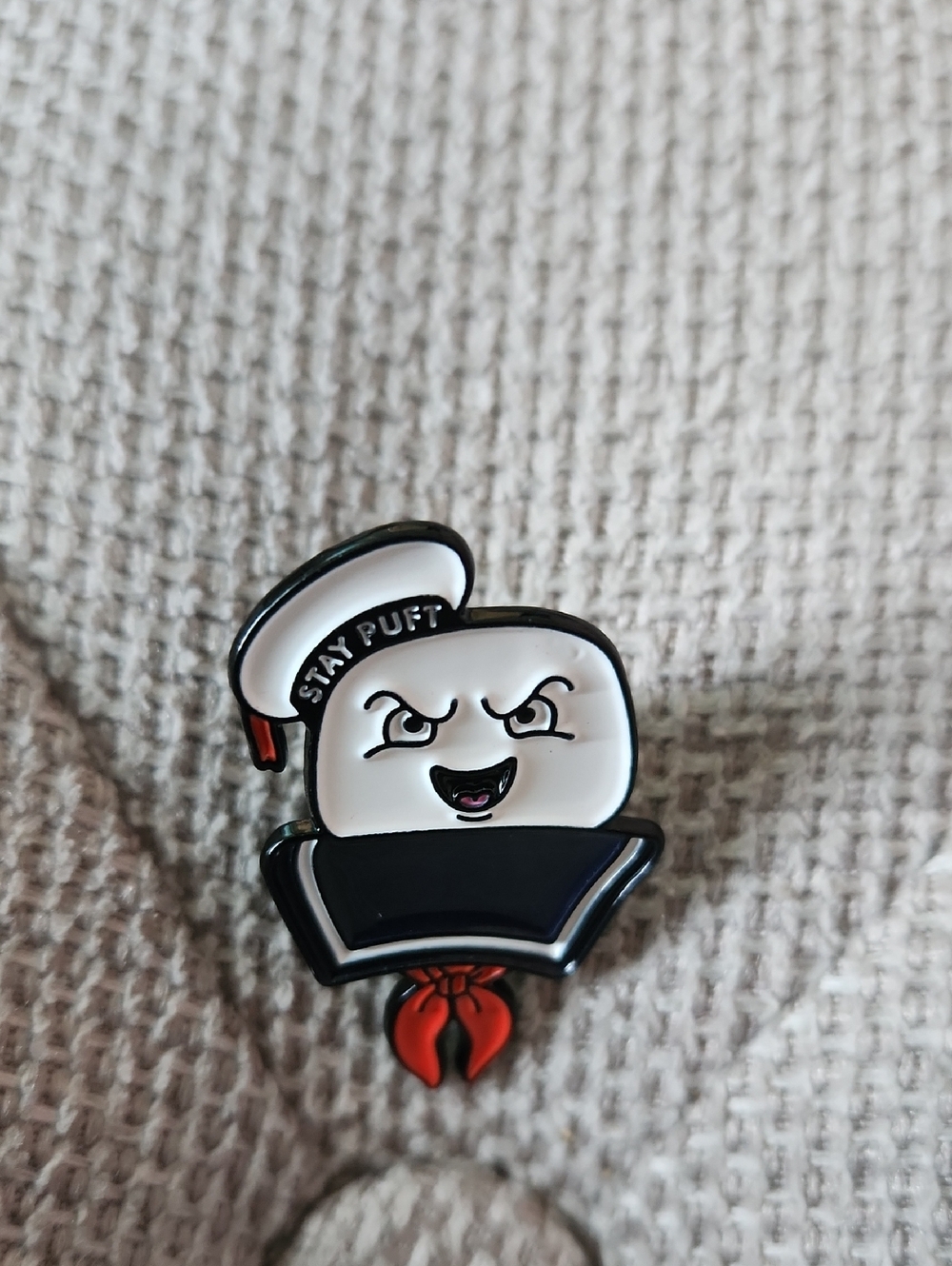 Ghostbusters Stay Puft Marshmallow Man enamel lapel pin